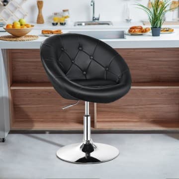 Costway Canada 1 Piece Adjustable Modern Swivel Round Tufted chez Costway Canada