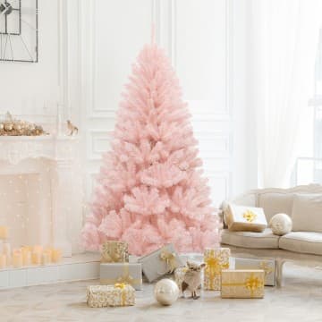Costway Canada 6/7 Feet Artificial Christmas Tree Hinged Full Fir Tree chez Costway Canada