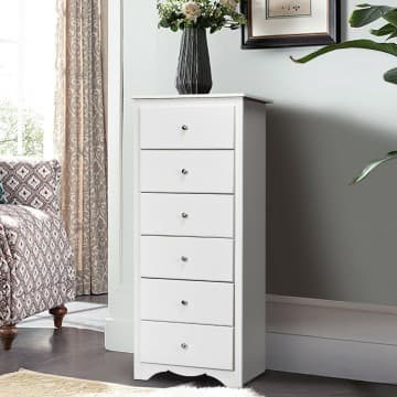 Costway Canada 6 Drawers Chest Dresser Clothes Storage for Bedroom Furniture Cabinet chez Costway Canada