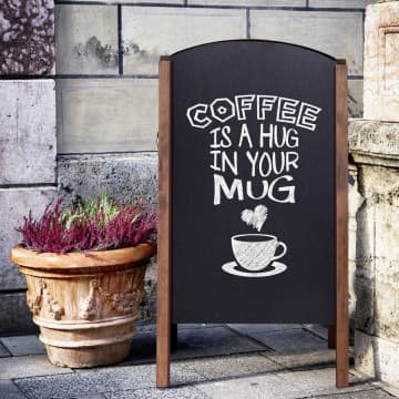 Costway Canada 31.5 Inch Wood A-Frame Sidewalk Signage Chalkboard chez Costway Canada