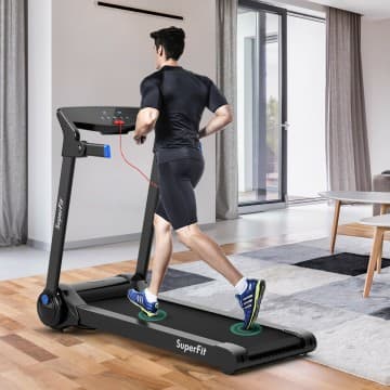 Costway Canada Tapis de course électrique pliable 3HP avec haut-parleur Bluetooth chez Costway Canada