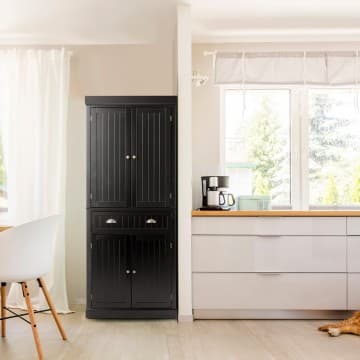 Costway Canada Garde-manger de cuisine avec portes, tiroir et étagères réglables chez Costway Canada
