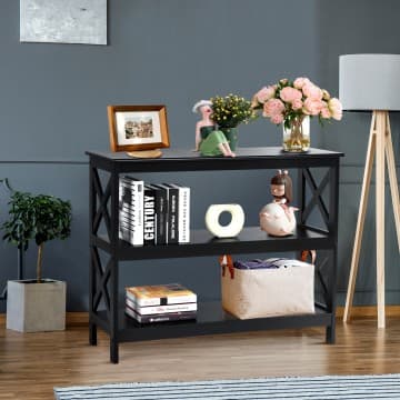 Costway Canada 3-Tier Console X-Design Sofa Side Accent Table chez Costway Canada