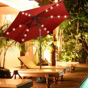 Costway Canada 17.5 Inch Heavy Duty Square Umbrella Base Stand of 30 lbs for Outdoor chez Costway Canada