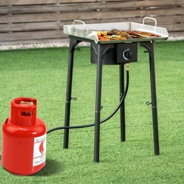 Réchaud de camping extérieur au propane portable 100 000 BTU avec pieds réglables chez Costway Canada