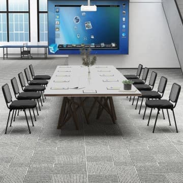Costway Canada Set of 5 Stackable Conference Chairs with Mesh Back chez Costway Canada