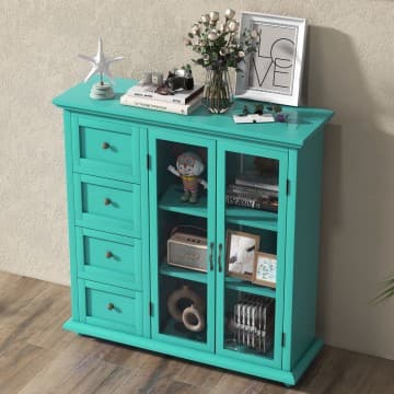Costway Canada Buffet Sideboard Table Kitchen Storage Cabinet with Drawers and Doors chez Costway Canada