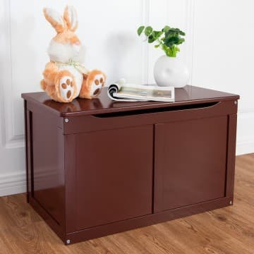 Costway Canada Safety Hinge Wooden Chest Organizer Toy Storage Box chez Costway Canada