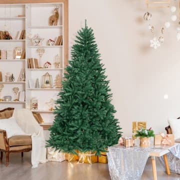Costway Canada Sapin de Noël artificiel de 7,5 pi avec support en métal pliable chez Costway Canada