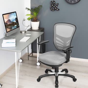 Costway Canada Chaise de bureau ergonomique en maille avec hauteur de dossier et chez Costway Canada