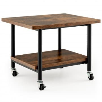 Costway Canada Support d'imprimante sous bureau avec étagère de rangement et roues chez Costway Canada