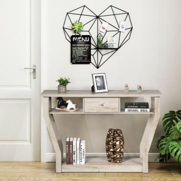 Costway Canada Console Hall Table with Shelf and Storage Drawer chez Costway Canada