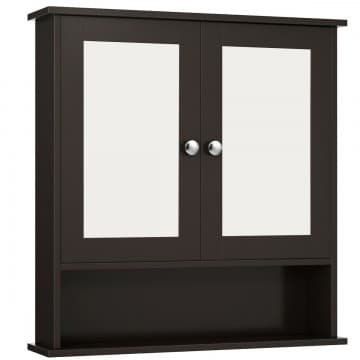 Costway Canada Armoire à pharmacie murale pour salle de bain à double porte avec étagère chez Costway Canada