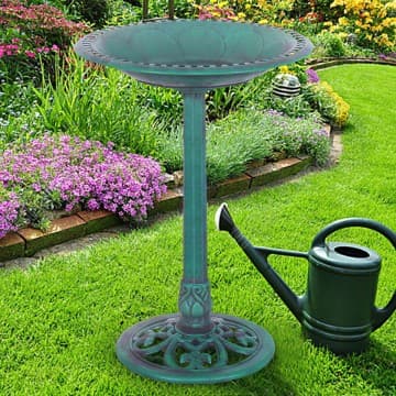 Costway Canada Bain d'oiseaux sur pied pour jardin extérieur chez Costway Canada