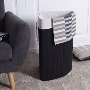 Costway Canada Corner Bamboo Hamper Laundry Basket chez Costway Canada