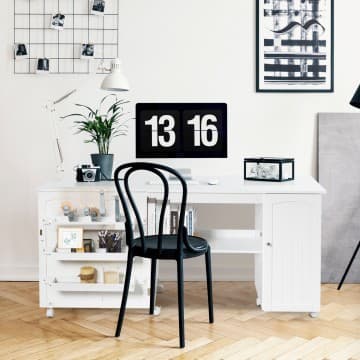 Costway Canada Grande table de couture pliante avec étagères et roulettes chez Costway Canada