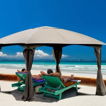 Costway Canada Gazebo d'extérieur entièrement fermé de 11,5 x 11 chez Costway Canada