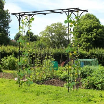 Costway Canada Arche de jardin en métal 81 x 20 pouces pour plantes grimpantes chez Costway Canada