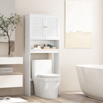 Costway Canada Meuble de rangement au-dessus des toilettes avec portes doubles et chez Costway Canada