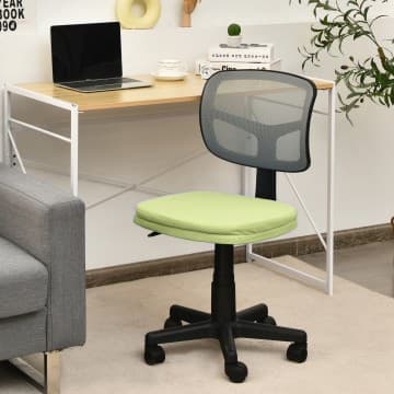 Costway Canada Chaise de bureau sans accoudoirs avec réglage en hauteur et maille chez Costway Canada