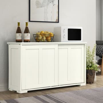 Costway Canada Antique Stackable Kitchen Storage Sideboard with Height Adjustable Shelf chez Costway Canada
