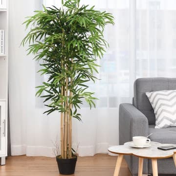 Costway Canada Bambou artificiel de 5 pieds avec jardinière décorative chez Costway Canada