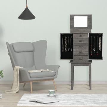 Costway Canada Armoire à bijoux sur pied avec pieds en bois chez Costway Canada
