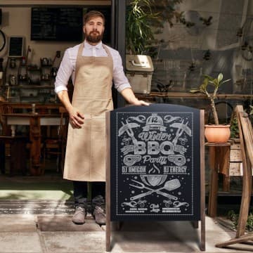 Panneau publicitaire chevalet en bois (40 po), pour mariage chez Costway Canada