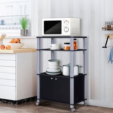 Costway Canada Multifunctional Rolling Kitchen Baker’s Rack with 2-Tier Shelf and chez Costway Canada