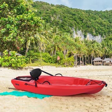 Costway Canada 6 Feet Youth Kids Kayak with Bonus Paddle and Folding Backrest for Kid chez Costway Canada