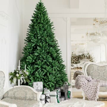 Costway Canada 9 Feet Hinged Premium Artificial PVC Christmas Tree with Solid Metal chez Costway Canada