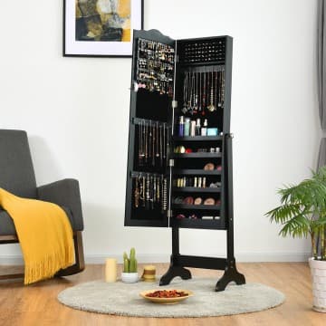 Costway Canada Armoire à bijoux verrouillable avec miroir organisateur de rangement chez Costway Canada