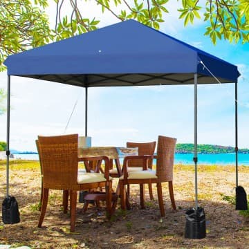 Costway Canada 8 x 8 Feet Outdoor Pop-up Canopy Tent with Portable Roller Bag and Sand chez Costway Canada