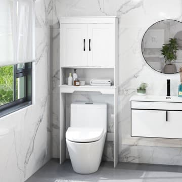 Costway Canada Meuble de rangement au-dessus des toilettes avec armoire chez Costway Canada