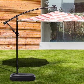 Costway Canada Base de parasol de patio à roulettes, 60L, remplissable (eau/sable) chez Costway Canada