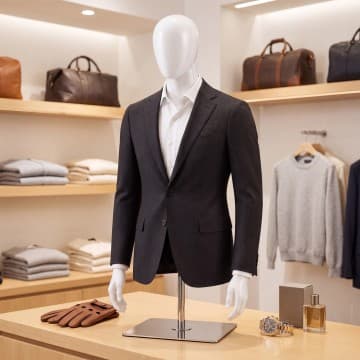 Costway Canada Plastic Half Body Head Turn Male Mannequin with Base chez Costway Canada