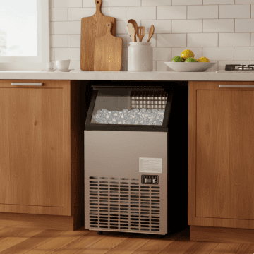 Costway Canada Machine à glaçons commerciale portative en acier inoxydable chez Costway Canada