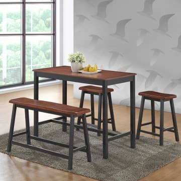 Costway Canada 4 pcs Solid Wood Counter Height Dining Table Set chez Costway Canada