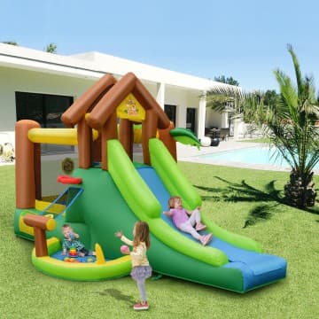 Costway Canada Château gonflable pour enfants sur le thème de la jungle avec souffleur chez Costway Canada