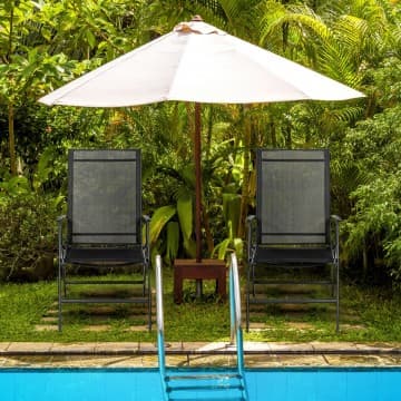 Costway Canada Set of 2 Adjustable Portable Patio Folding Dining Chair Recliners chez Costway Canada