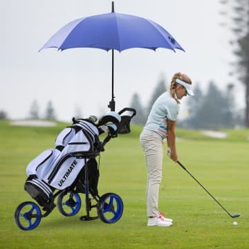 Costway Canada Chariot de golf pliant à 3 roues avec siège, tableau de score et chez Costway Canada