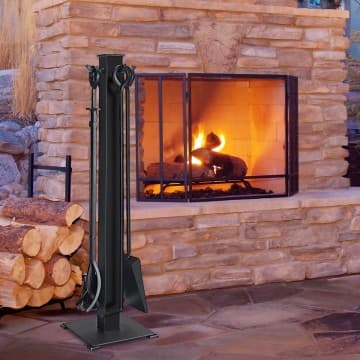 Costway Canada 5 Pieces Fireplace Iron Fire Place Tool Set chez Costway Canada