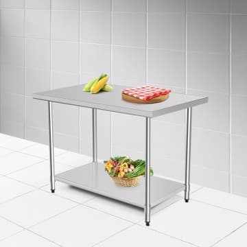Costway Canada 30 x 48 Inch Stainless Steel Table Commercial Kitchen Worktable chez Costway Canada