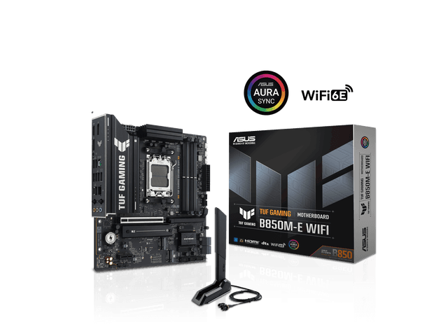 ASUS TUF GAMING B850M-E WIFI AMD B850 mATX motherboard, 8+2+1 80A DrMOS power stages chez Newegg Canada