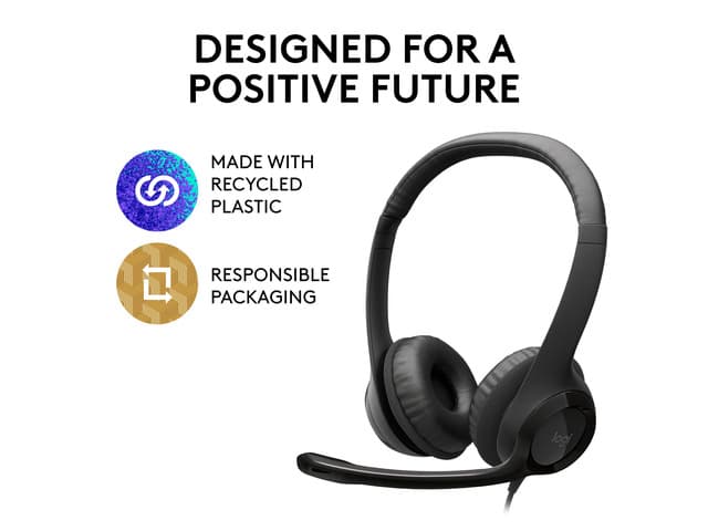 Logitech H390 Wired Casque audio, Stereo Casque d'écoute with Noise-Cancelling chez Newegg Canada