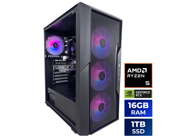 Newegg Canada AZZA PC gamer fixe GIDEON PRO AMD Ryzen 5 5500 16GB DDR4 1TB NVMe SSD chez Newegg Canada