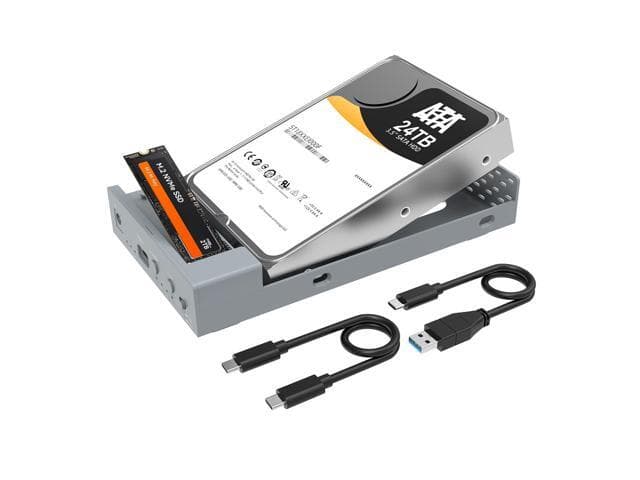 MAIWO USB C Station d'accueil for M.2 PCIe NVMe + 2.5 3.5 Inch SATA SSD/HDD with Offline Clone, Clone HDD to NVMe... chez Newegg Canada