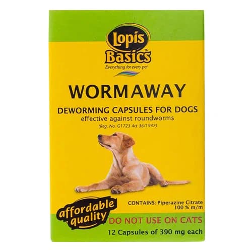 Canada Pet Care - Lopis Basics Worm Away Deworming Capsules for Dogs chez Canada Pet Care