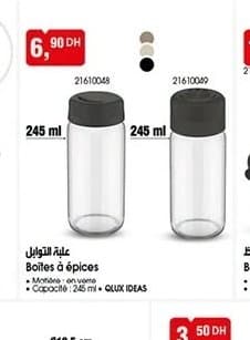 Boites à épices QLUX IDEAS 245ml chez BIM