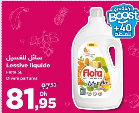 Lessive liquide Flota chez Carrefour